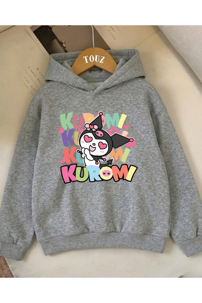 Touz Moda Χοντρό μπλουζάκι με κουκούλα για παιδιά Kuromi με 3 κλωστές