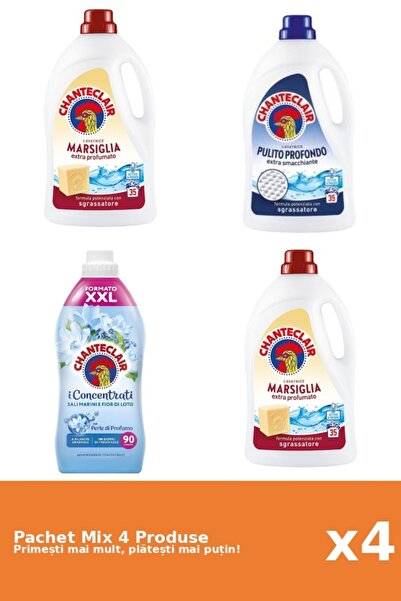 Chanteclair Set 4 Mix Chanteclair: 3 Detergent (Clasic, Marsilia), 1 Balsam (...