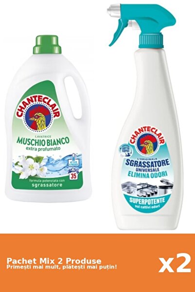 Chanteclair Set 2 Mix Chanteclair: 1 Detergent (Mosc Alb), 1 Degresant (AntiM...