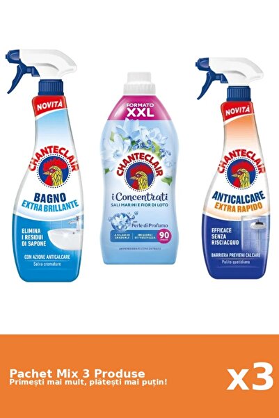 Chanteclair Set 3 Chanteclair Mix: 2 Anti-limescale (Fast, Shine), 1 Conditio...