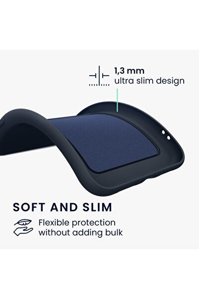 KWmobile Case for Apple iPhone 14, Blue, Silicone, 59112.17