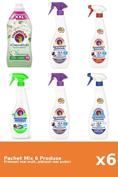 Chanteclair Set 6 Chanteclair Mix: 1 Conditioner (White Musk), 5 Degreaser (B...