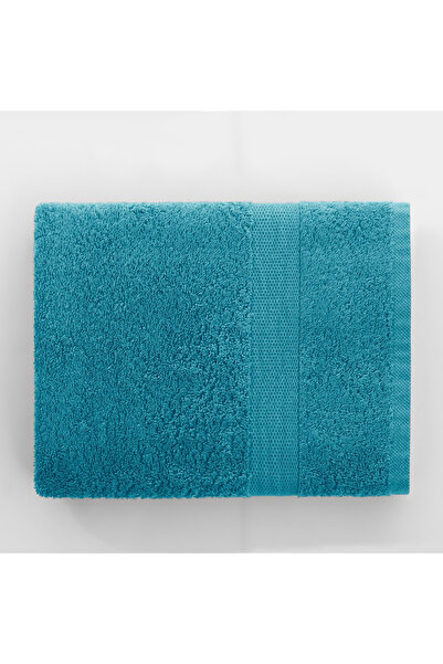 Deco King Bath towel with simple border, 100% cotton, 525 g/m2, Marina, 30 x 50 cm, turquoise
