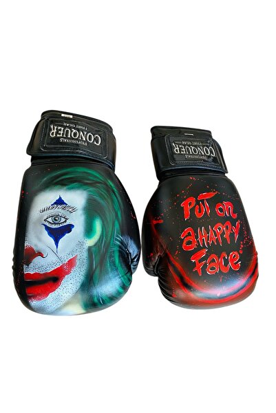 Conquer Custom made hero joker 2 leather boxing gloves (black edition)