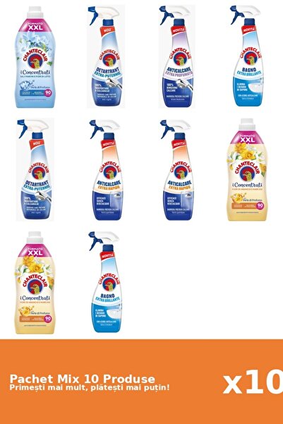 Chanteclair Set 10 Mix: 3 Conditioners (Lotus, Orange), 7 Anti-limescale (Sce...