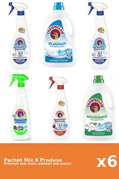Chanteclair Set 6 Mix: 4 Degresant (Bicarbonat, Lamaie, Marsilia), 2 Detergen...