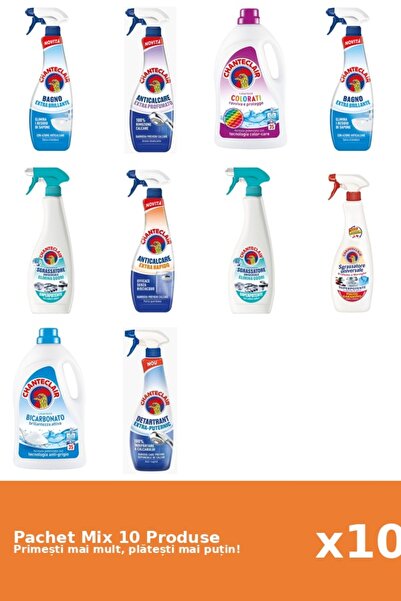 Chanteclair Set 10 Mix: 5 AntiC. (Parfu., Pute...), 2 Det. (Bicar., Color), 3...