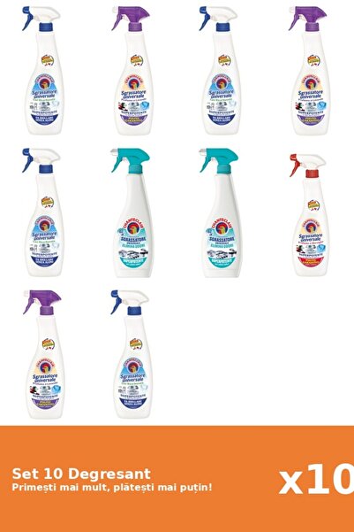 Chanteclair Set 10 Degresant Chanteclair: 4x Bicarbonat, 2x Mosc Alb, 2x Anti...