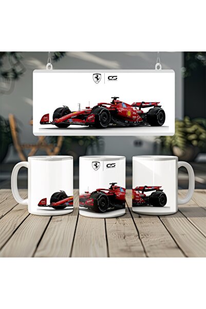 Beramussa كأس بتصميم فيراري فورمولا 1 - كأس بتصميم فورمولا 1 باللون الأحمر مخ...