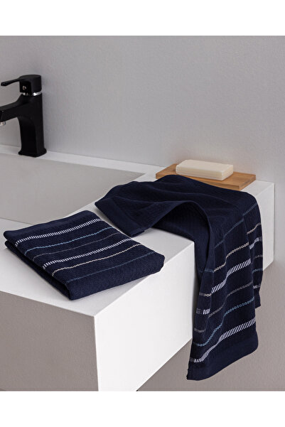 Madame Coco Martel 2-Pack 100% Cotton Hand Towels - Navy Blue - 30X45 cm