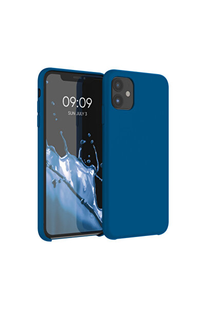 KWmobile Case for Apple iPhone 11, Silicone, Blue, 49724.228