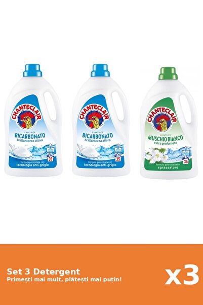 Chanteclair Set 3 Detergent Chanteclair: 2x Bicarbonat, 1x Mosc Alb