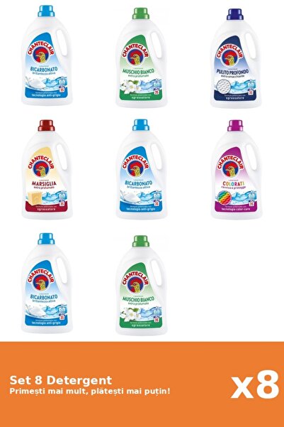 Chanteclair Set 8 Detergent Chanteclair: 3x Bicarbonat, 2x Mosc Alb, 1x Clasi...