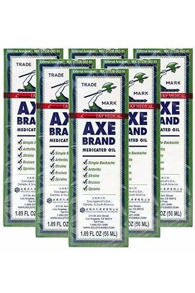 Axe Brand زيت آكس العالمي لتخفيف البرد والصداع بسرعة 56 مل (عبوة من 6 قطع)