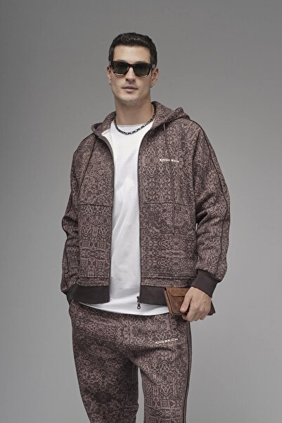 Butik Trend Biz Ethnic Patterned Hooded Piece Set