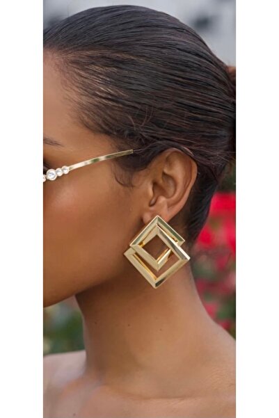 Vi store Çelik Çift Kare Küpe