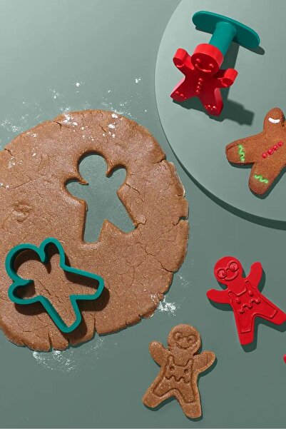 Tchibo Biscuit Stamp Set, Green and Red