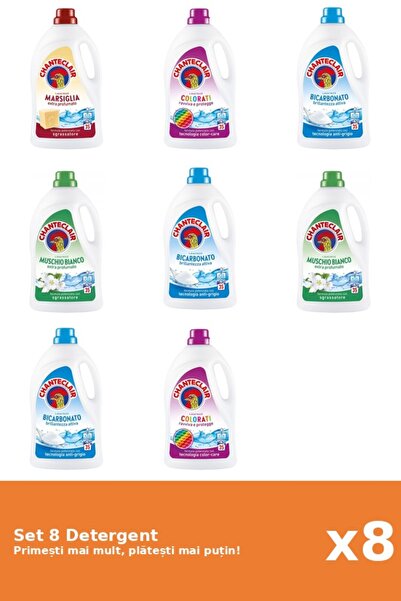 Chanteclair Set 8 Detergent Chanteclair: 1x Marsilia, 2x Colorant, 3x Bicarbo...