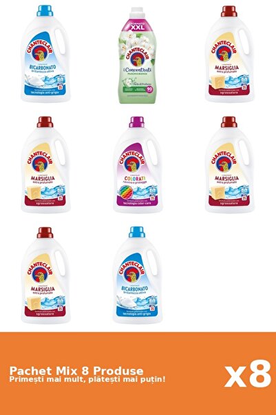 Chanteclair Set 8 Mix Chanteclair: 7 Detergent (Bicarbonat, Color, Marsilia),...