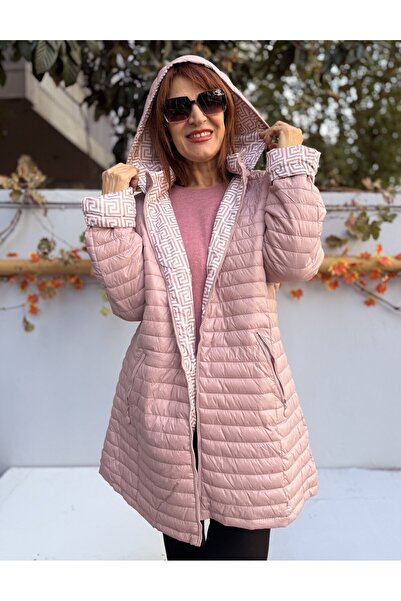 DenizEge İtalyan Çift Taraflı Midi Mont Fendi Pudra