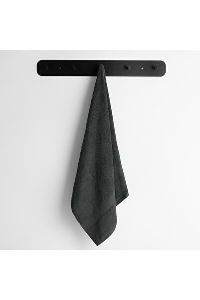 Deco King Bath towel with embroidered cotton border, 425 g/m2, Bamby, 70 x 140 cm, dark grey