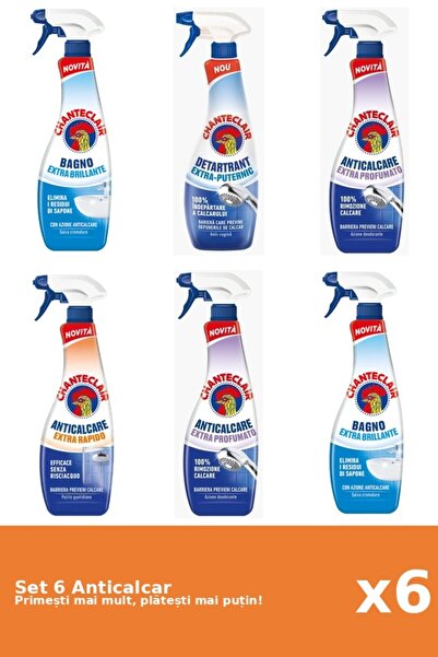 Chanteclair Set of 6 Chanteclair Anti-limescale: 2x Shine, 1x Strong, 2x Scen...