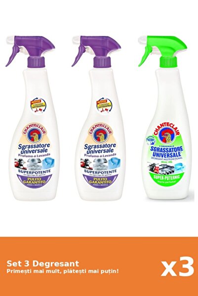 Chanteclair Set 3 Degresant Chanteclair: 1x Lavanda, 1x Mosc Alb, 1x Lamaie