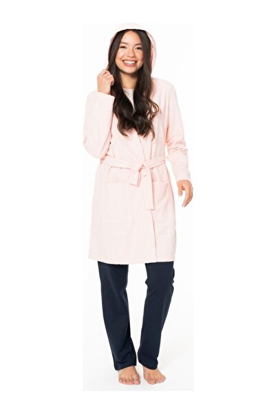 U.S. Polo Assn. Women's Waist-Fastening Fleece Dressing Gown New Season