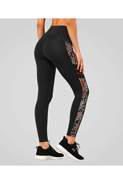 Yvette Sports High-Waisted Women's Running Leggings Yvette, Side Pockets, Black, M