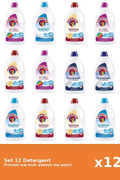 Chanteclair Set 12 Detergent Chanteclair: 3x Color, 3x Bicarbonat, 4x Marsili...