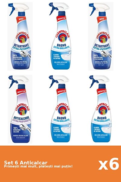 Chanteclair Set 6 Anticalcar Chanteclair: 2x Puternic, 3x Stralucire, 1x Parfumat