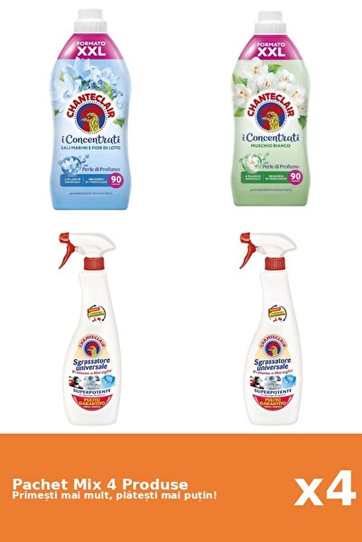 Chanteclair Set of 4 Chanteclair Mix: 2 Conditioners (Lotus, White Musk), 2 D...