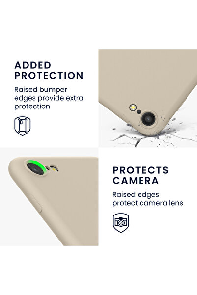 KWmobile Case for Apple iPhone SE 3/iPhone 8/iPhone 7, Silicone, Cream, 49979.16