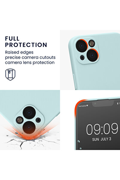 KWmobile Case for Apple iPhone 13, Silicone, Green, 58954.200