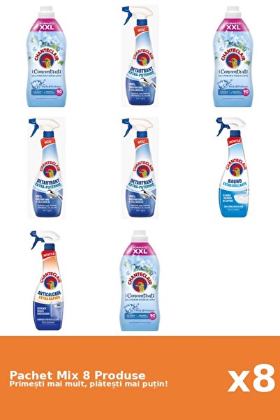 Chanteclair Set 8 Chanteclair Mix: 3 Conditioner (Lotus), 5 Anti-limescale (Strong, Fast, Shine)