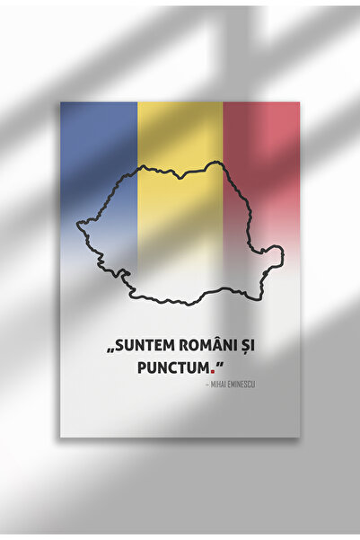 21mxm Romanian Patriotic Quote Canvas Poster – Unframed on Matte Canvas - We Are Romanians
