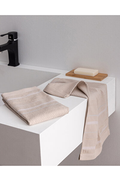 Madame Coco Martel 2-Pack 100% Cotton Hand Towels - Beige - 30X45 cm