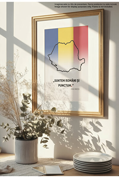 21mxm Romanian Patriotic Quote Canvas Poster – Unframed on Matte Canvas - We Are Romanians