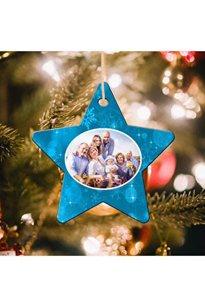 PersonalizatCuStil Set of 3 pieces - Personalized star Christmas tree decoration