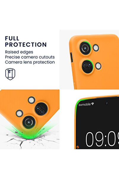 KWmobile Case for OnePlus Nord 3 5G, Orange, Silicone, KWM0000204U007C