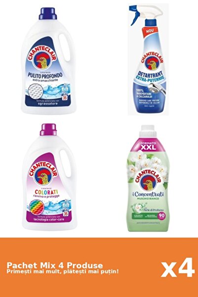 Chanteclair Set 4 Mix Chanteclair: 2 Detergent (Clasic, Color), 1 Anticalcar ...