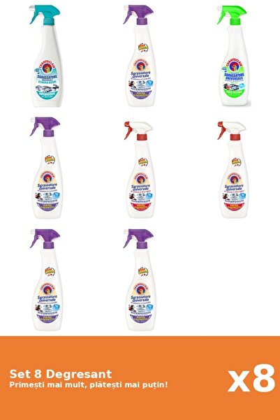 Chanteclair Set 8 Chanteclair Degreaser: 1x Antiodor, 3x Lavender, 1x Lemon, ...