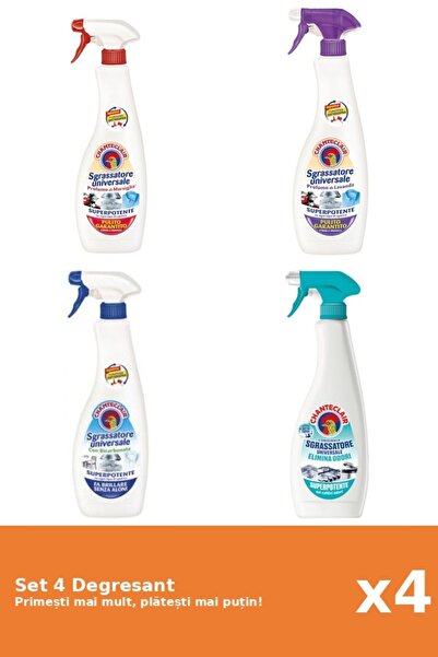 Chanteclair Set of 4 Chanteclair Degreaser: 1x Marseille, 1x Lavender, 1x Bic...