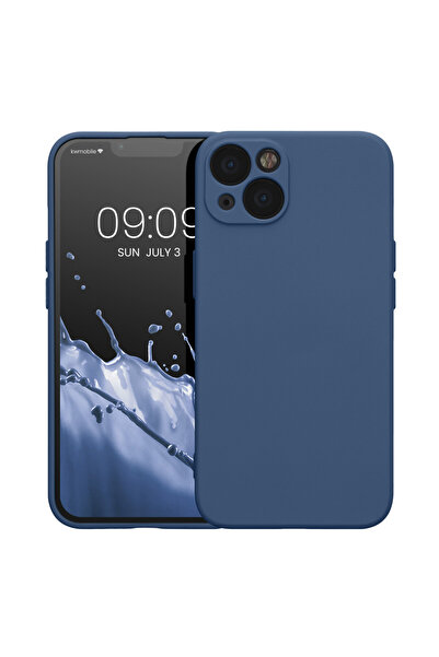 KWmobile Case for Apple iPhone 13, Silicone, Blue, 58954.116