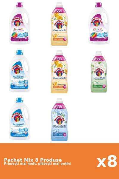 Chanteclair Set 8 Mix Chanteclair: 4 Detergent (Bicarbonat, Color), 4 Balsam ...