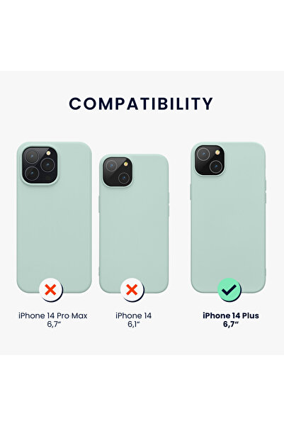 KWmobile Case for Apple iPhone 14 Plus, Silicone, Green, 59080.200