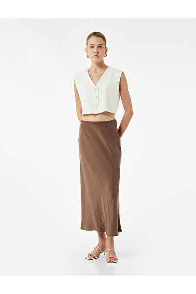 Koton تنورة طويلة واسعة من قماش المودال