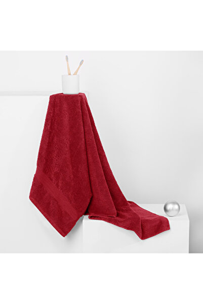 Deco King Bath towel with simple border, 100% cotton, 525 g/m2, Marina, 70 x 140 cm, red