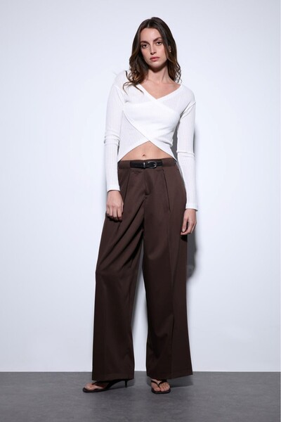 Starinci Mayo Women's Palazzo Pants Brown