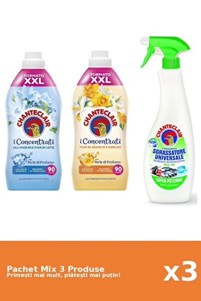 Chanteclair Set 3 Chanteclair Mix: 2 Conditioners (Lotus, Orange), 1 Degrease...